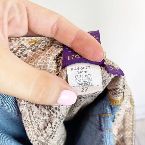 Rich & Skinny Dark Wash Cuffed Bootcut Tapered Denim Jeans Size 27 - Picture 10 of 10